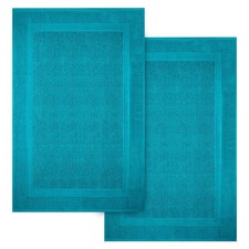 Cotton Bath Mat 2 Pack 34" x 22" Soft Absorbent Bathroom Mats