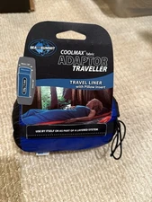 New Sea to Summit Coolmax Adaptor Traveller Sleeping Bag Liner w Pillow Insert