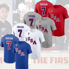 HOT SALE - Brady Tkachuk 7 USA Hockey Team 2026 Player Name  Number for Fans