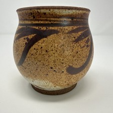 Handmade Studio Pottery Drip Glazed Stoneware Planter/Vessel — listing 6