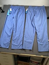 Landau Essentials Classic Fit Scrubs Women s Large NWT 2 Pairs Light Blue