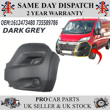 FRONT BUMPER CORNER CAP LEFT NO FOG HOLE DARK GREY FOR VAUXHALL MOVANO C