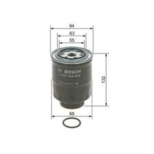 Bosch Kraftstofffilter 1 457 434 438 für AUDI DAIHATSU FORD GMC MAZDA MITSUBISHI