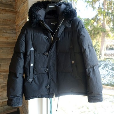 DSQUARED2 JACKET 52 dsquared 2 d2 winter puffer padded xl fur down