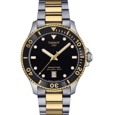 Orologio Tissot Seastar 1000 quarzo 40 mm quadrante nero bicolore T120.410.22.051.00 UK