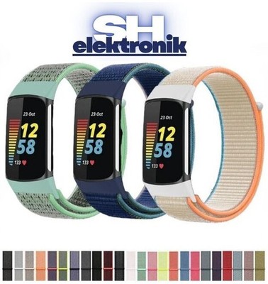 Für Fitbit Charge 5 / Charge 6  Nylonarmband Nylon Armband Loop Band Strap Sport