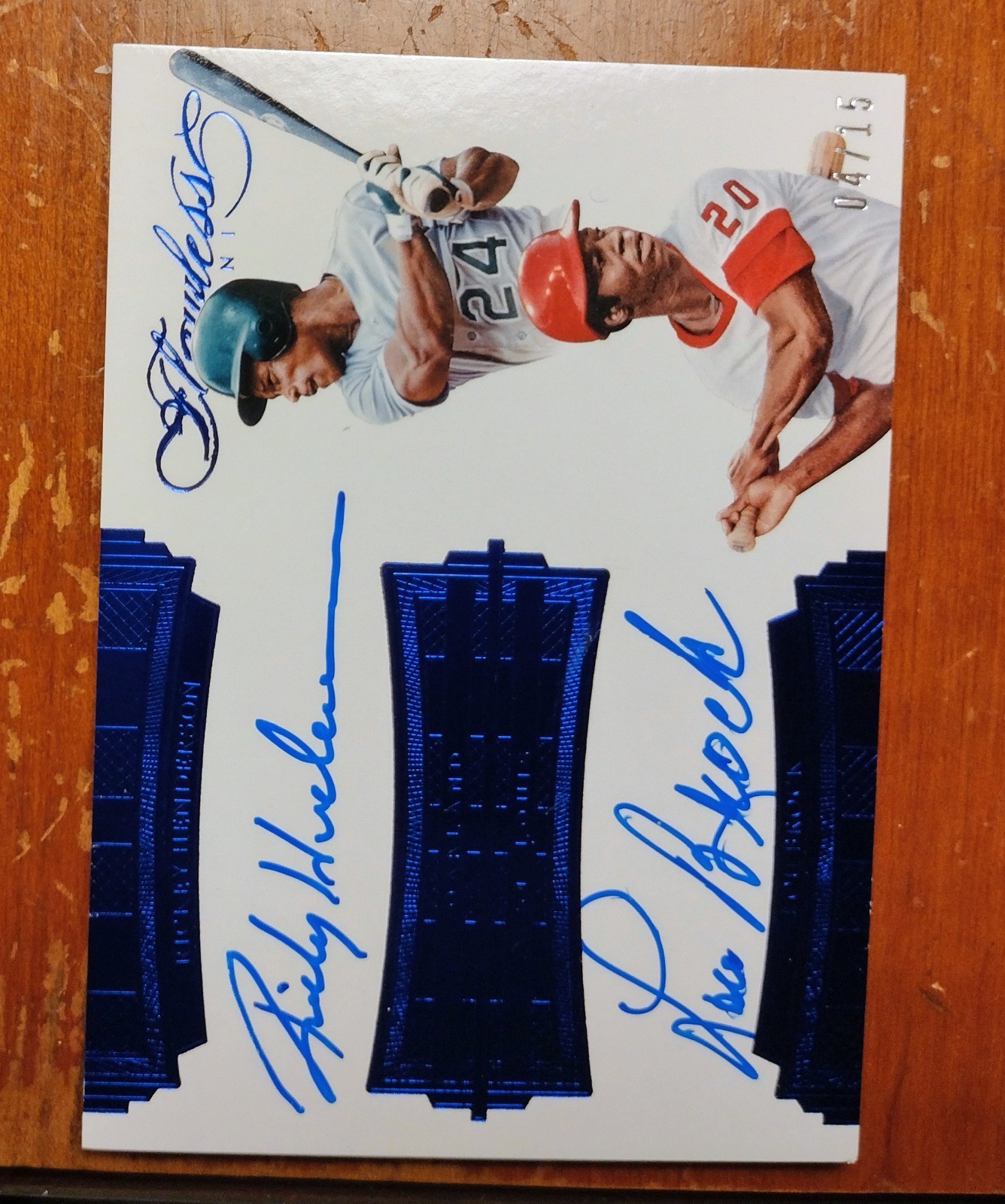 2017 Panini Flawless Ricky Henderson Lou Brock auto. #FDS-RL