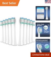 Pack of 10 AquaSonic Compatible Toothbrush Heads - Soft Bristles for Gentle Care