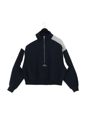 Mavi Women's Hoodie L Blue Cotton with Polyester Pullover New with tags