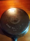 Griswold Cast Iron Skillet 9 Erie PA USA 710 (Sits Flat, Has Repair-tested)