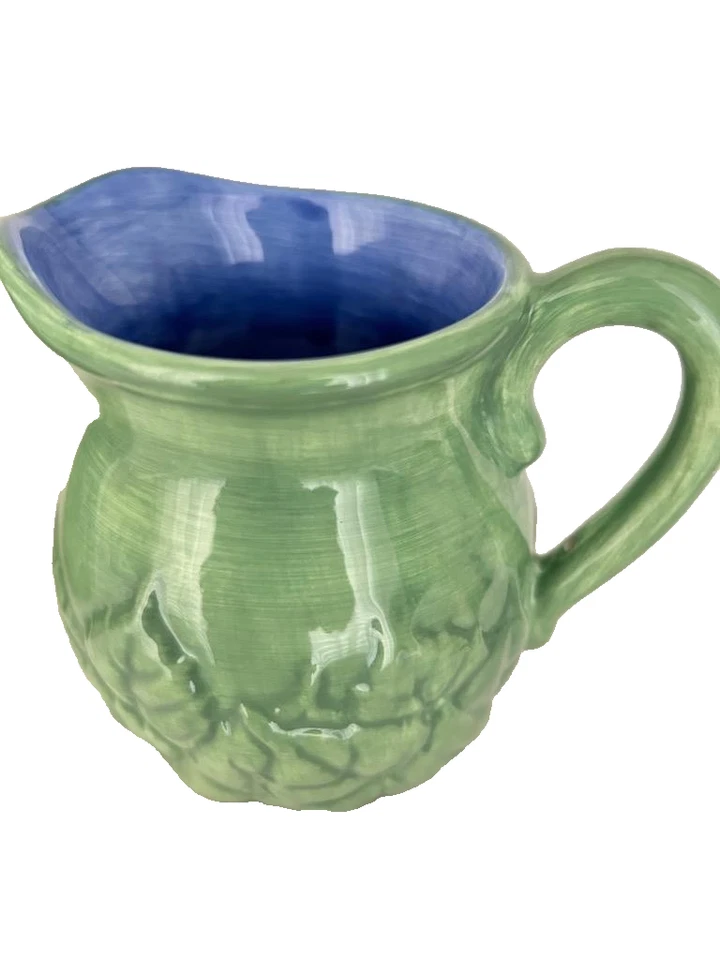 Portmeirion Sugar Bowl and Creamer Set Studio Duet Green Blue Leaf - Image 2 of 4