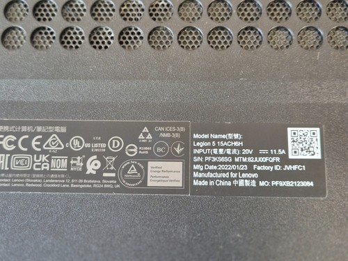 Lenovo Legion 5 15ACH6H | Ryzen 5 5600H | RTX 3060 | 8GB RAM - USZKODZONY! - Zdjęcie 7 z 7