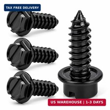 License Plate Screws with Rustproof Finish - License Plate Screw Kit for Front