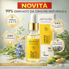 Artistry Skin Nutrition Olio Gocce Viso Omega✨99% Naturale Idrata 24h Pelle Glow