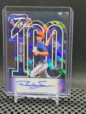 Brandon Sproat 2025 Leaf Metal - Top 100 Auto - Blue Crystal #13/15 Brewers