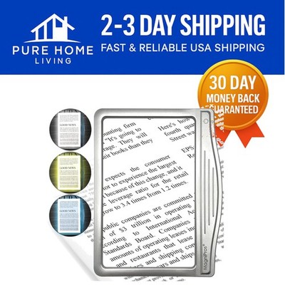 Patented 5X LED Magnifier, Perfect for Seniors & Low Vision | Anti-Glare Design