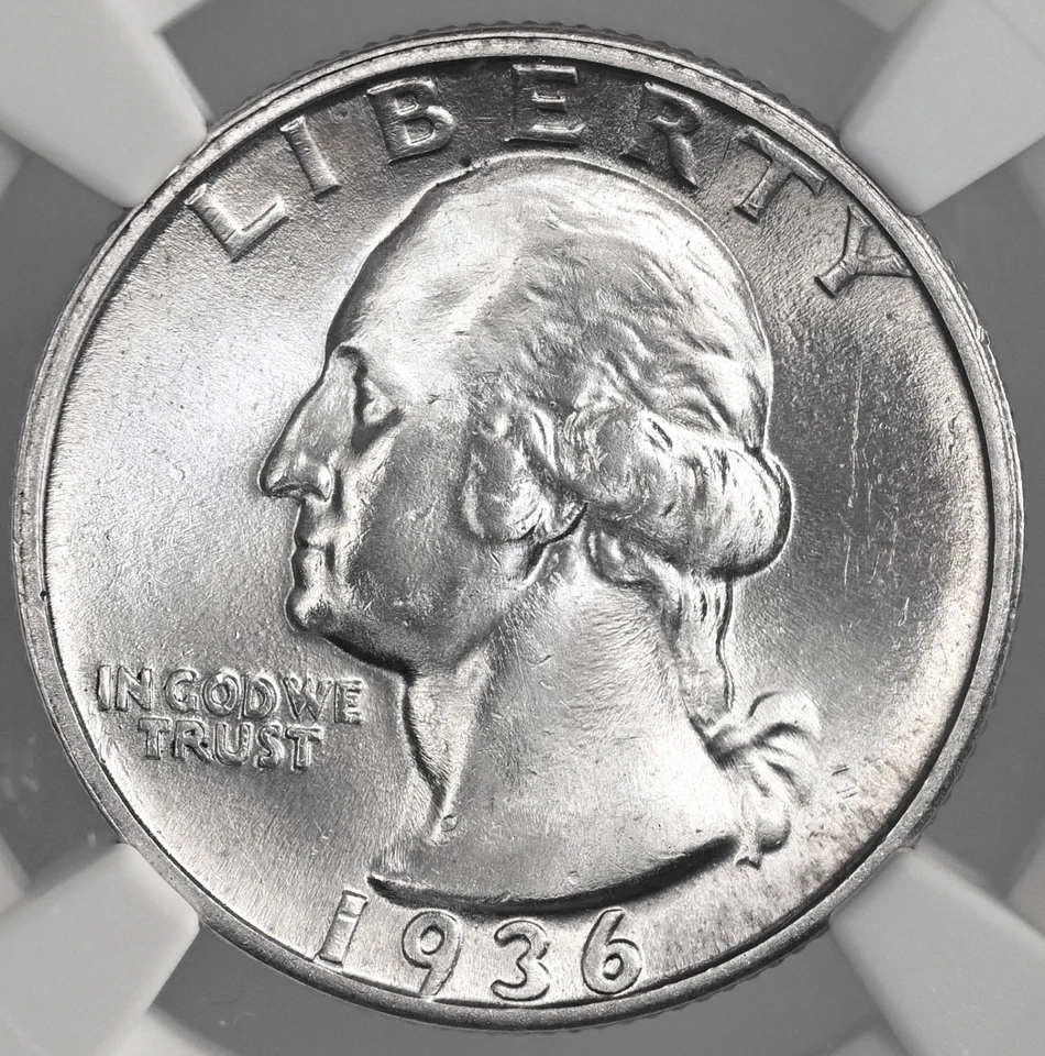 1936-D 25C WASHINGTON SILVER QUARTER DENVER NGC AU DETAILS "WHIZZED" 8405238-027 - Image 2 of 4