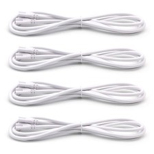4 Pack 7FT T5 T8 Tube Light Fixture LED Linkable Cord Double End Connector