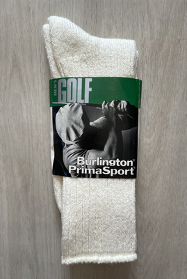 Vintage 80s 90s Burlington PrimaSport Cotton Golf Socks Green Seam Odor Control