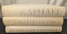 3x Large Artists Books: Da Vinci, Raphael, & Rembrandt, Reynal & Company