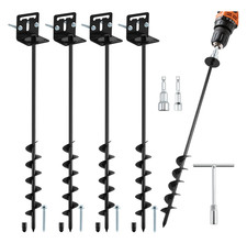 26" Ground Anchors Screw in Heavy Duty, Mobile Home Anchors - Shed Anchor Kit wi