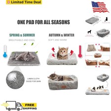 Cat Heating Pad Outdoor, Heated Cat Bed for Dogs, Indoor Warming Electric Pet He