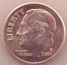 2002-D Roosevelt Dime BU (Brilliant Uncirculated) Denver Mint