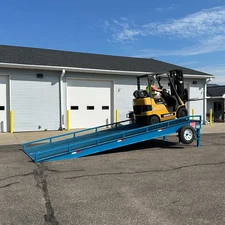 NEW 22-ft Portable Loading Dock Yard Ramp Forklift 32,000-lb Adjustable Height