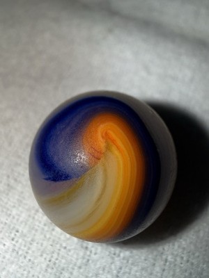  Sexy Vintage Akro Agate Marble 1930's Purple Yellow White Popeye .64