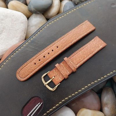 1940s-1950s 5/8'' Pigskin Calf-Lined Classic Old-Stock Unused Vintage Watch Band