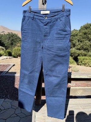 Imperfects Pants Mens Blue Organic Courier Canvas Carpenter Workwear