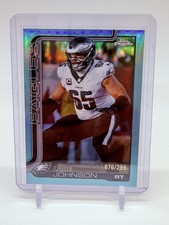 2025 Topps Chrome Football Lane Johnson #246 Teal Refractor #d/299 Philly Eagles