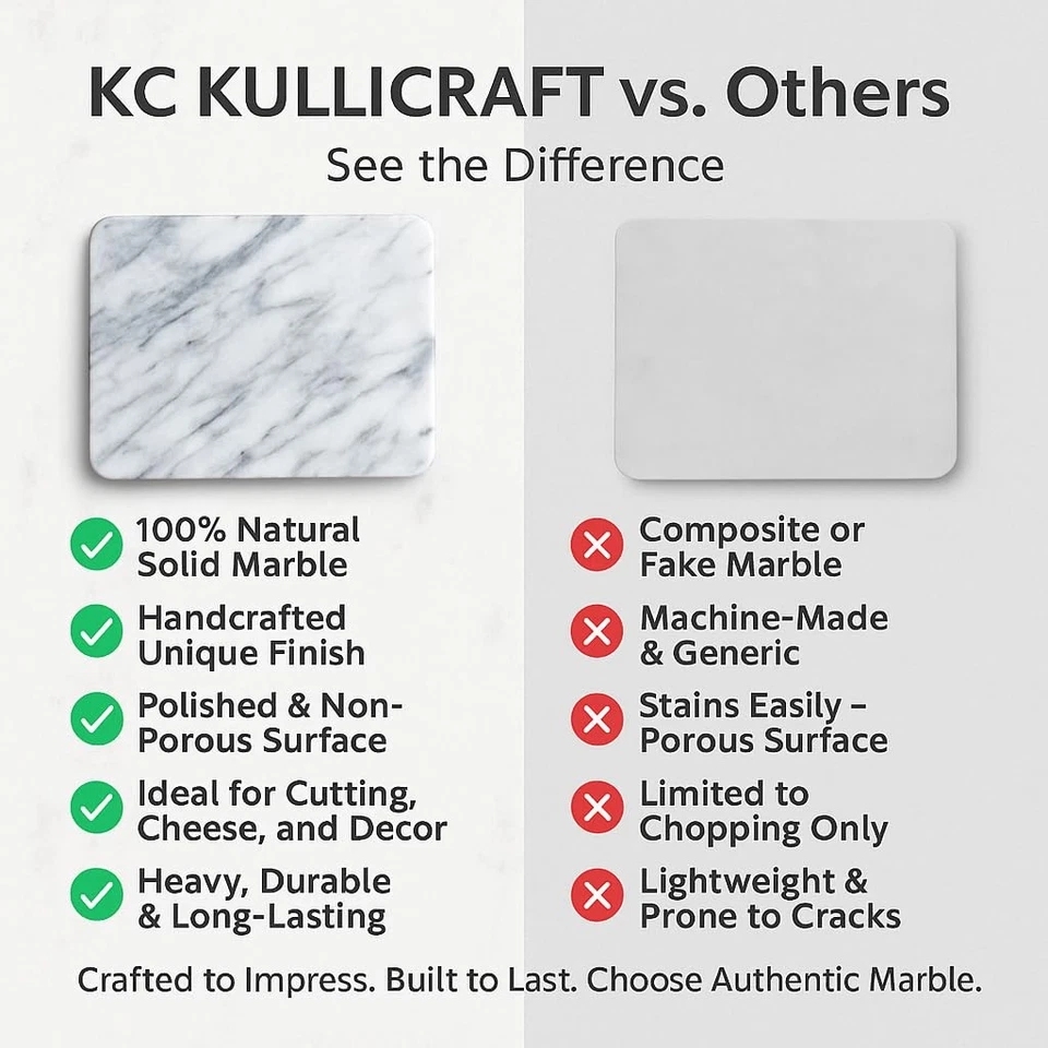 Tablero de Queso y Pastelería Mármol 16 x 12 Pulgadas - Natural Carrara Mármol Blanco Cu... Foto 2 de 4