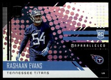 2018 Panini Unparalleled Rashaan Evans Rookie Tennessee Titans #240