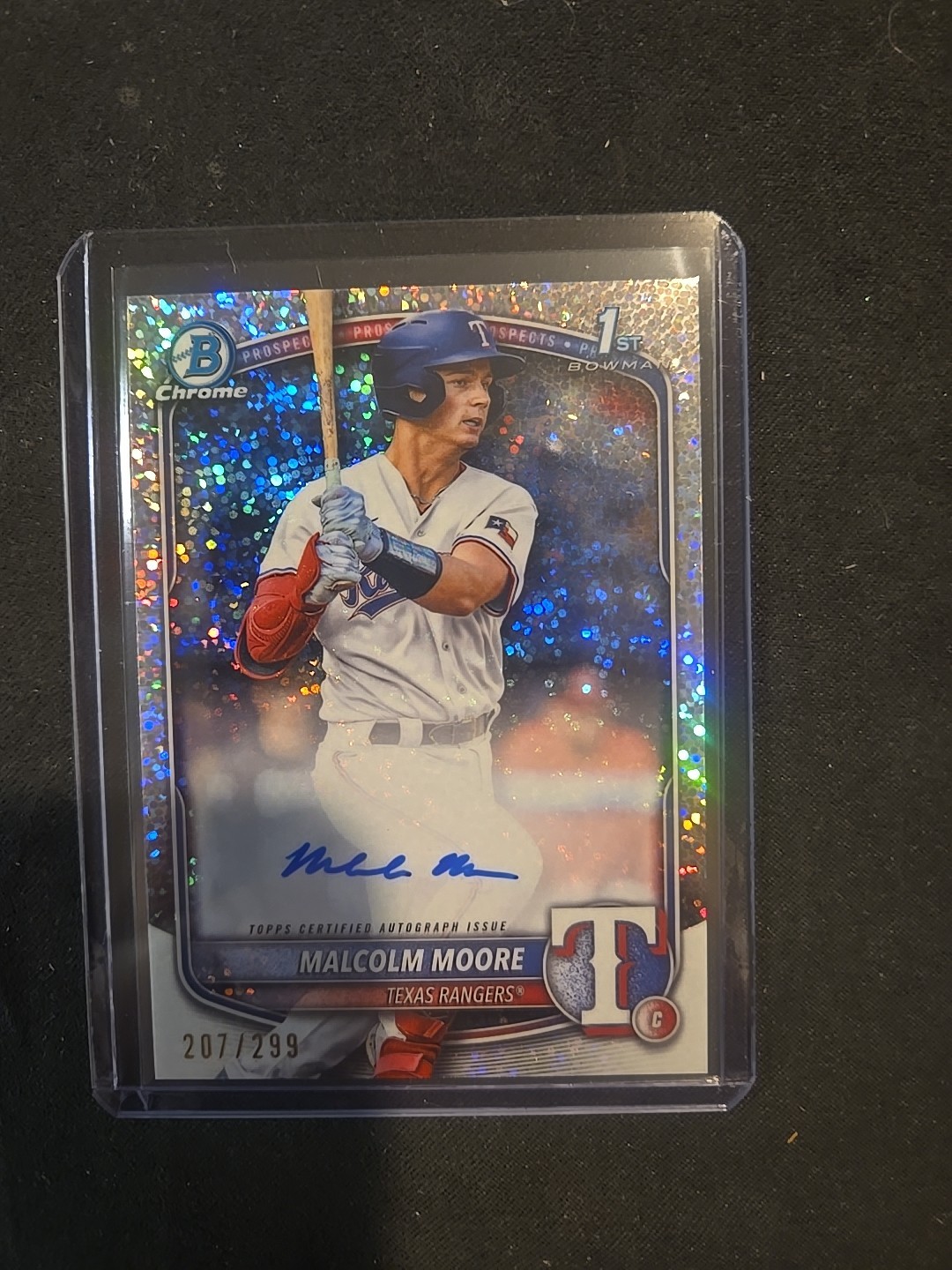 2025 1st Bowman Chrome Prospect Auto Malcolm Moore /299 Speckle CPA-MMO