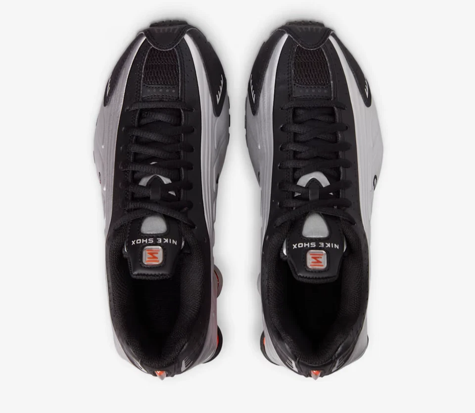 Nike Shox Zapatos Juveniles Metálicos Plateados Picante Rojo Retro Zapatilla CW2626 005 Foto 4 de 4