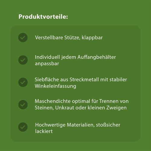 Trutzholm® Durchwurfsieb Gartensieb 100x60cm 115x75 Sieb Kompost Schubkarrensieb - Bild 9 von 9