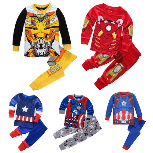 2PCS Toddlers Kids Girls Boys Cartoon Characters Pyjamas Sleepwear Outfits Set - Picture 6 of 45