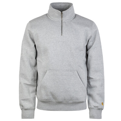 Carhartt WIP Chase Neck Half-Zip Sweatshirt grey - Pullover mit Reissverschluss