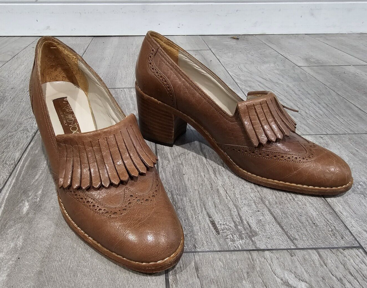 Joan & David vintage brown leather kiltie shoe Joan & David Brown Vintage Shoes for Women for sale | eBay main image 2