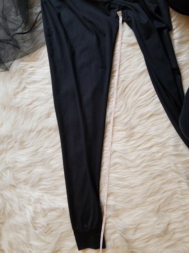 Black Pants Sheer Overlay Skirt Slip-On Girls Juniors Size S Elastic Dance - Picture 6 of 9