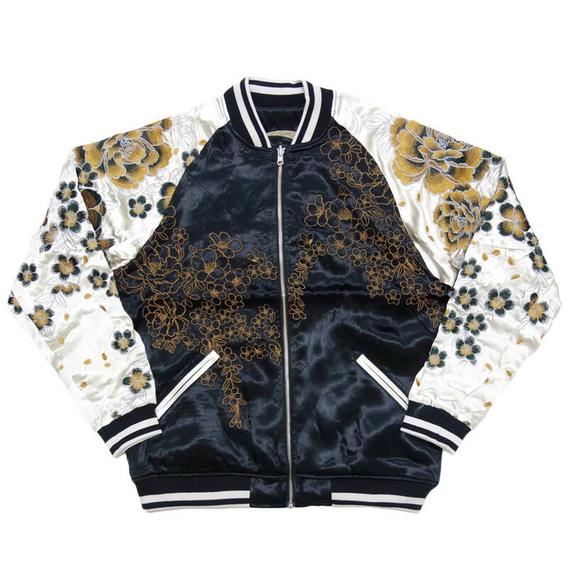 Men Souvenir Jacket Sukajan REVERSIBLE Japanese Pattern