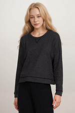 Johnny Was Calme Crew Neck Waffle Sweatshirt O11822-O Boho Chic