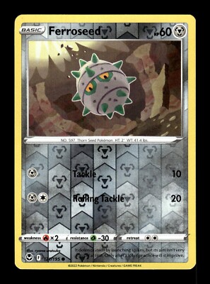 Pokemon Silver Tempest Ferroseed 121/195  Reverse Holo
