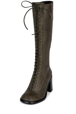 * NEW IN BOX *  JEFFREY CAMPBELL   Engage-2   KNEE-HIGH LACE-UP BOOT   SOLD OUT 
