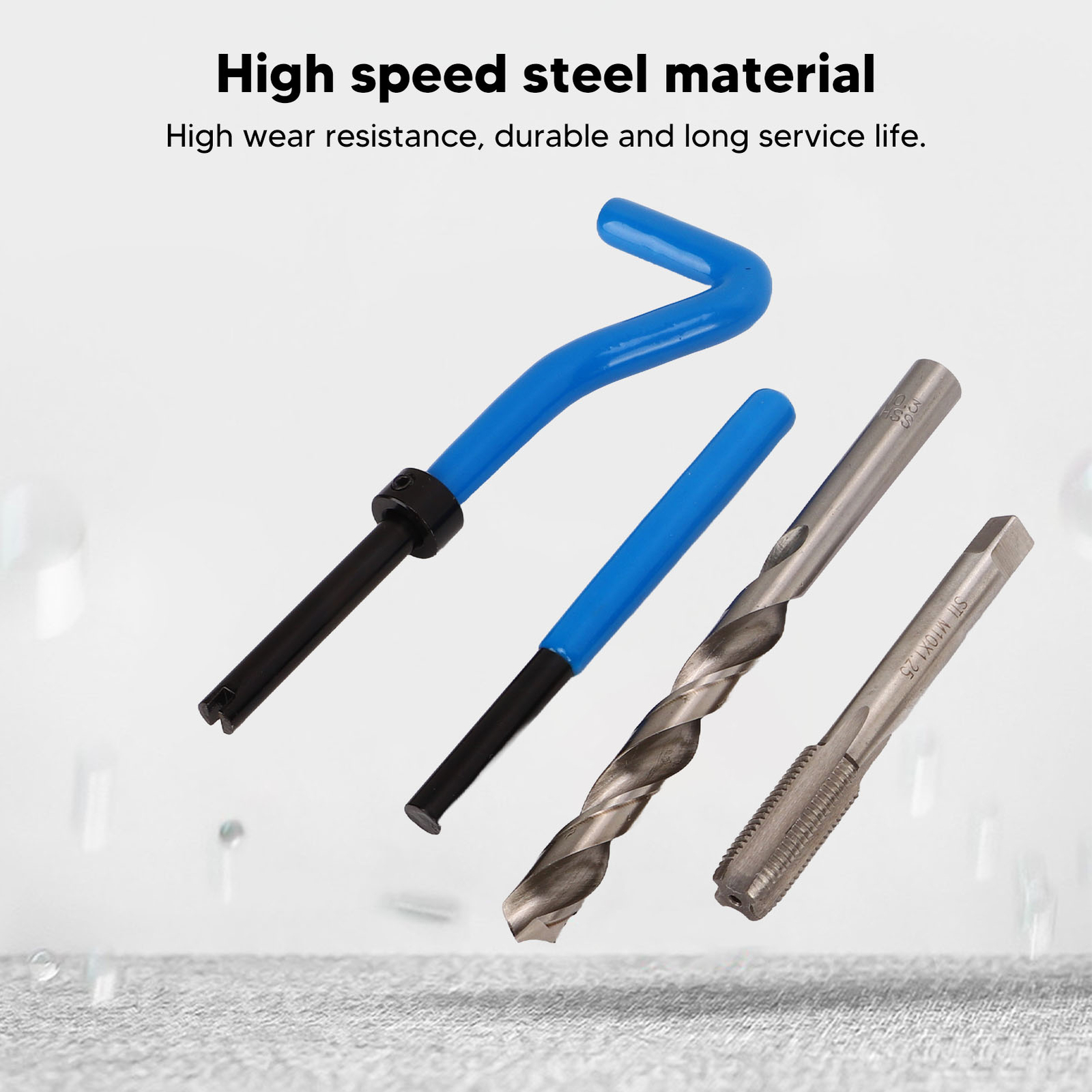 M10x1.25 Thread Repair Coil Inserts Kit High Speed Steel Auto Repair