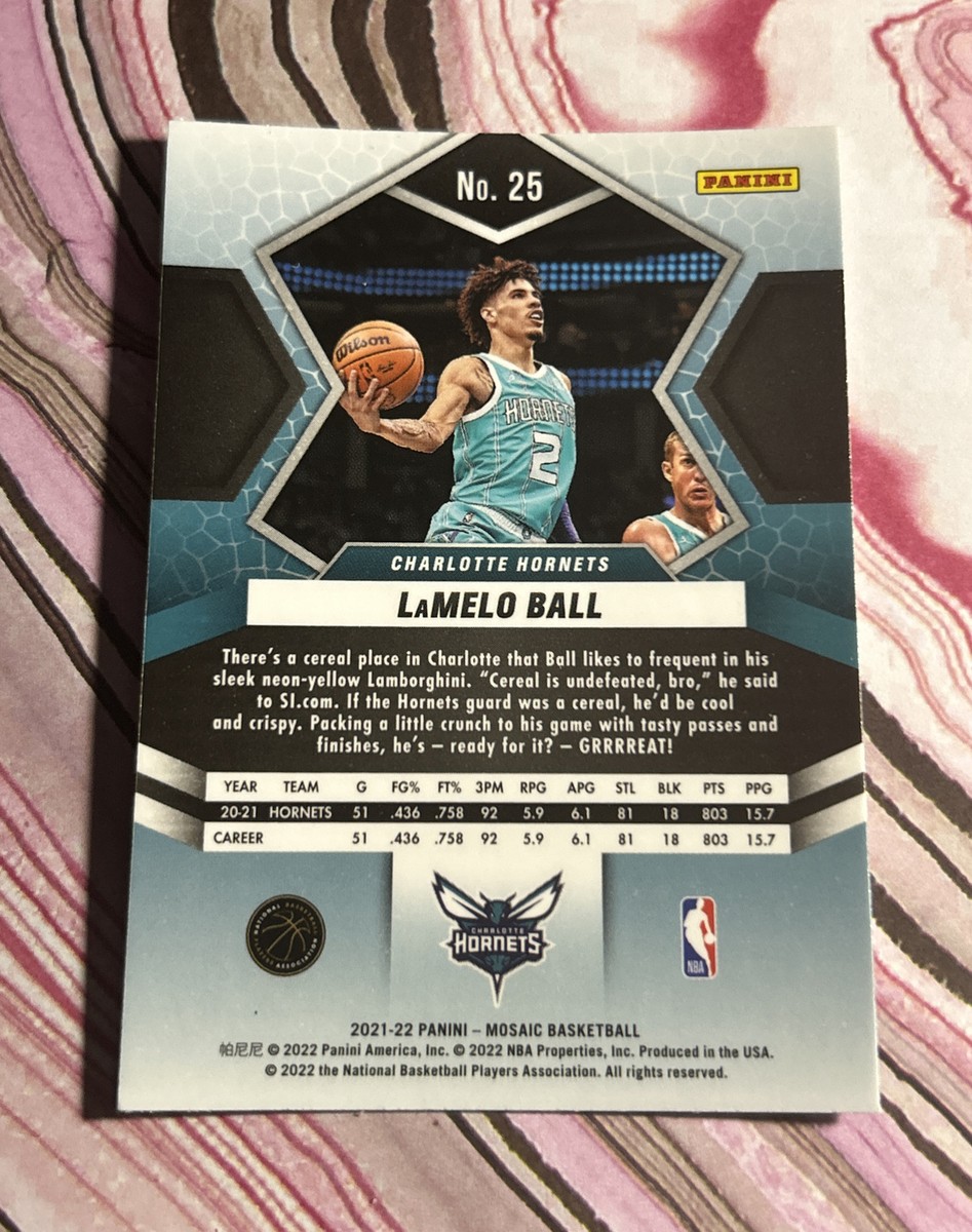 2021-22 Panini Mosaic LaMelo Ball Charlotte Hornets #25 | eBay