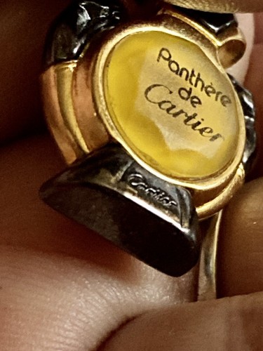 Spilla spilla a forma di bottiglia profumo Cartier Panthere originale VINTAGE - Foto 8 di 10