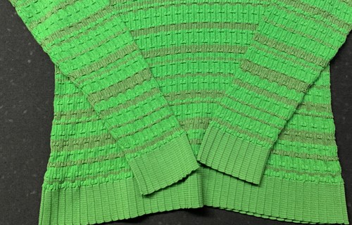 LIZ CLAIBORNE Women's Size Large Long Sleeve Shirt Green Ribbed Sweater Top - Picture 11 of 11