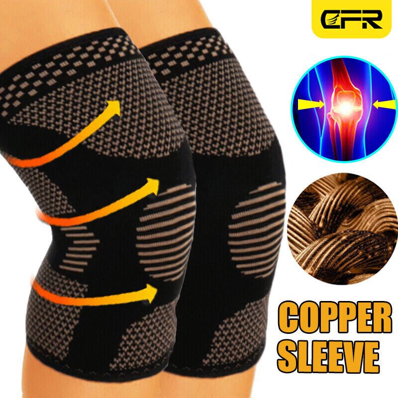 Copper Infusion Knee Sleeve Copper-Infused Knee Compression Sleeve ...